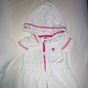 Carter’s White Swimsuit Coverup w/ Hood 12M